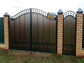 Кованые заборы с поликарбонатом 12 метров фото в Ворсме