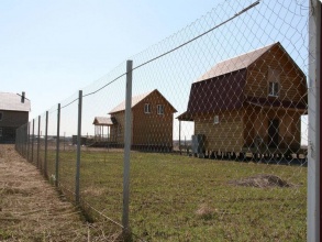 Забор из сетки рабицы в натяг с протяжкой арматуры 150 метров фото в Ворсме