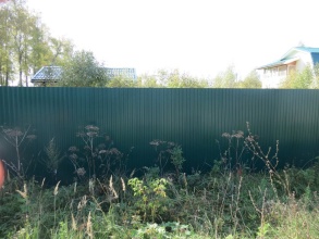 Забор из профнастила с утрамбовкой щебнем 95 метров фото с установкой