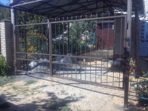 Решетчатые ворота распашные - пример 12 фото в Ворсме