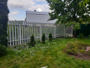 Забор из евроштакетника с забивными столбами 25 метров фото в Ворсме