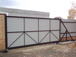 Ворота откатные с ручным управлением - пример 12 фото в Ворсме