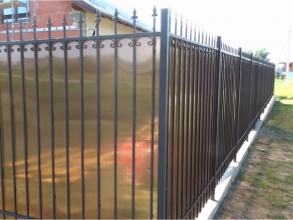 Сварные заборы с поликарбонатом 8 соток фото стоимость под ключ